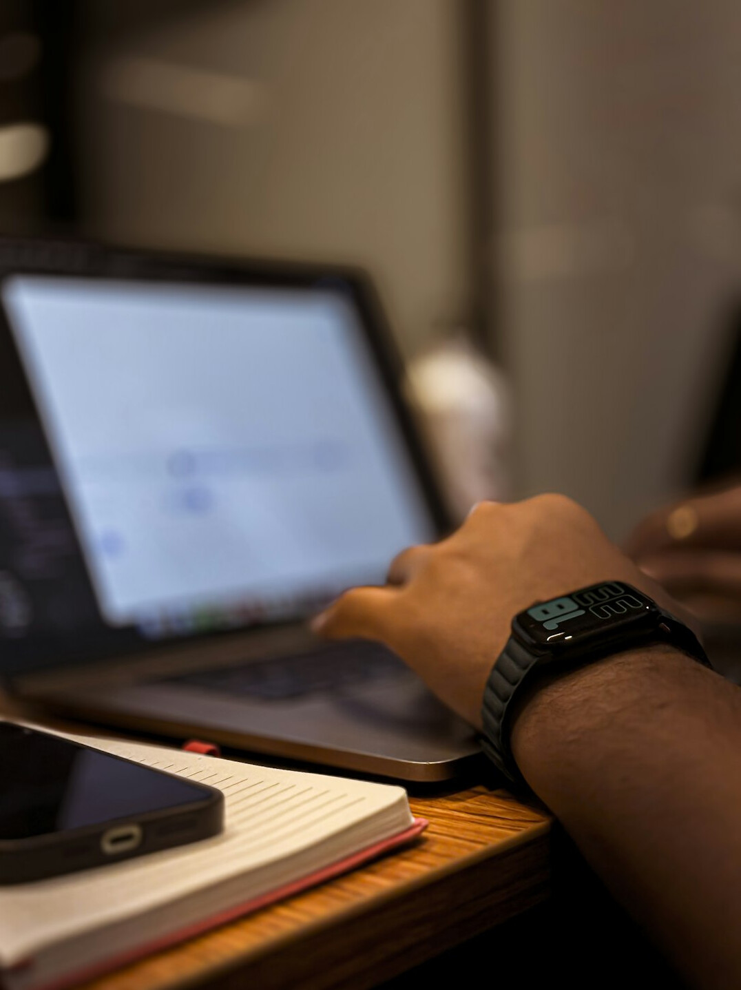 person learning to code on laptop